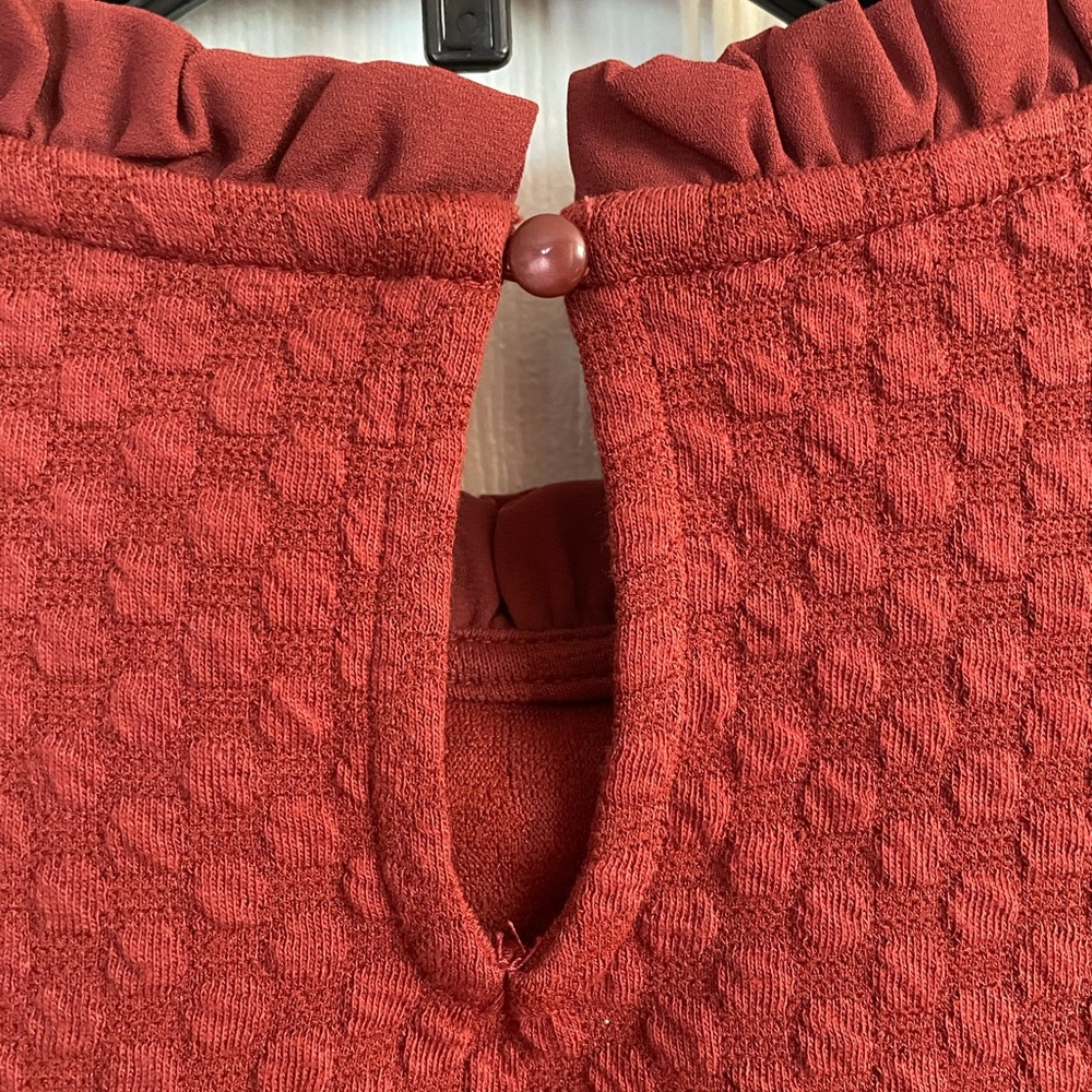 Elle Ruffle Neck Layered Sweatshirt - Picture 12 of 13